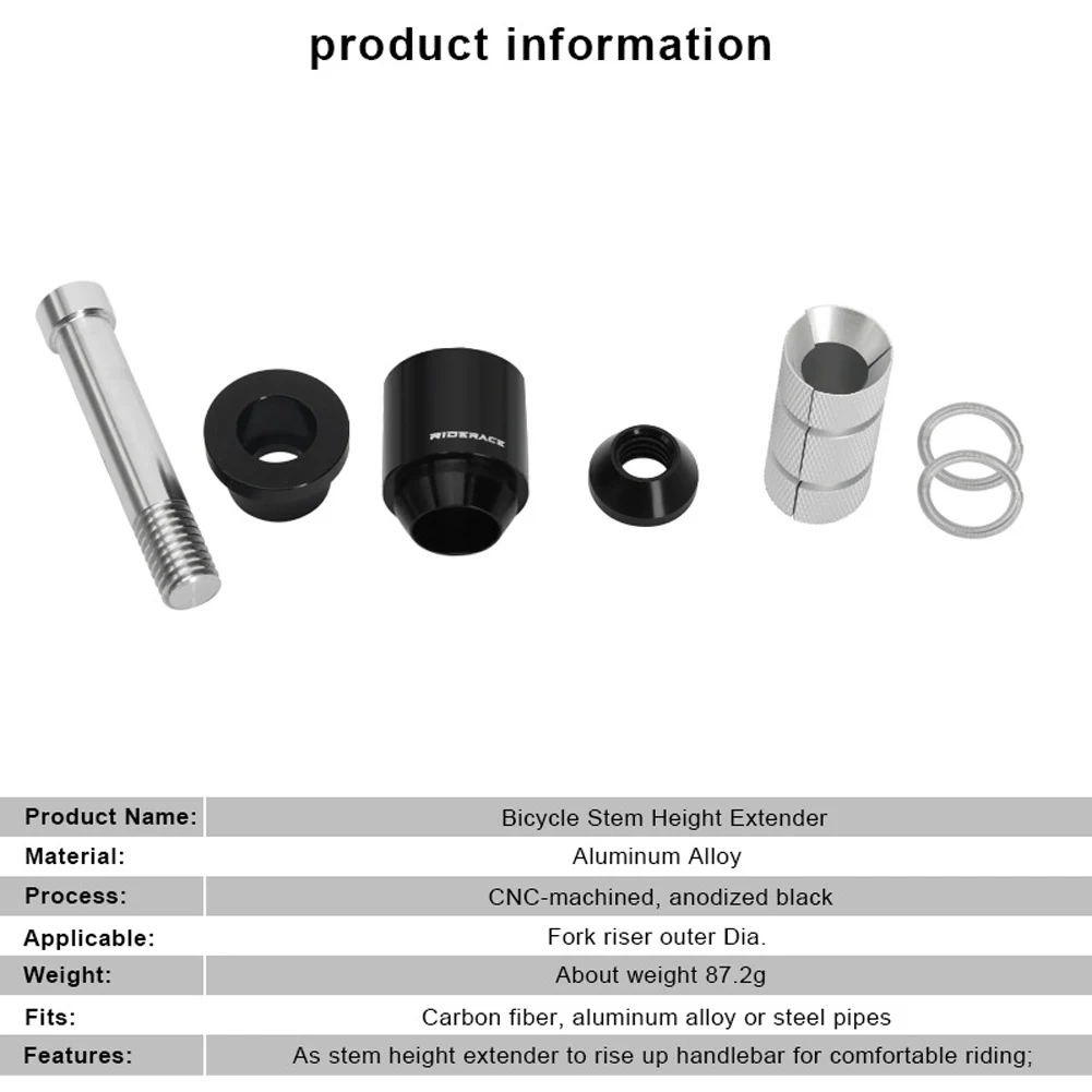 Part Stem Extender Handlebar Lightweight Riser Stem Extension Adapter Bike For Folding Bikes For Mountain Bikes
Part Stem Extender Handlebar Lightweight Riser Stem Extension Adapter Bike For Folding Bikes For Mountain Bikes