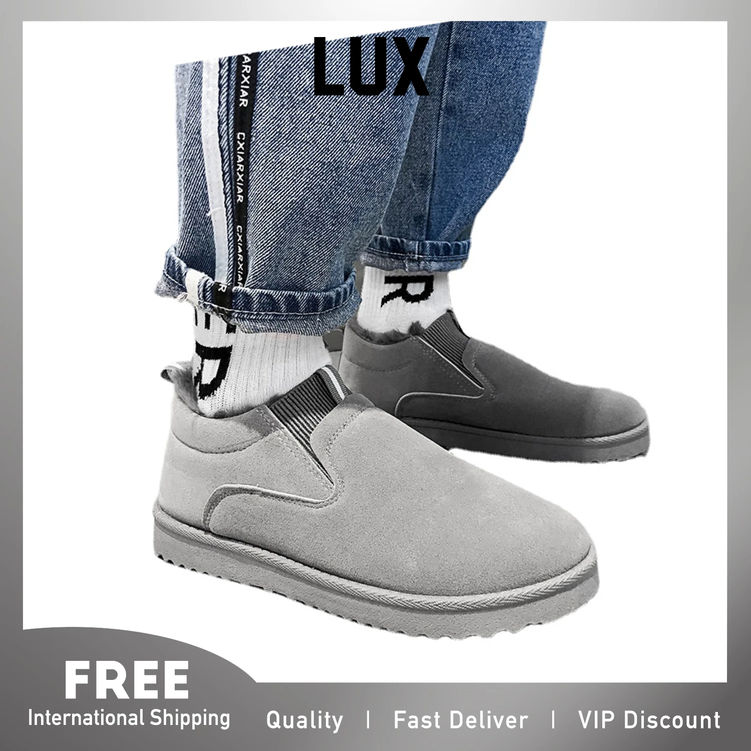 LUX Winter Men's Boots Soft Fur Warm PU Shoes for Snow Boots Cotton Slip-on Shoes Ankle Boots Martin Shoes Fashion
LUX Winter Men's Boots Soft Fur Warm PU Shoes for Snow Boots Cotton Slip-on Shoes Ankle Boots Martin Shoes Fashion