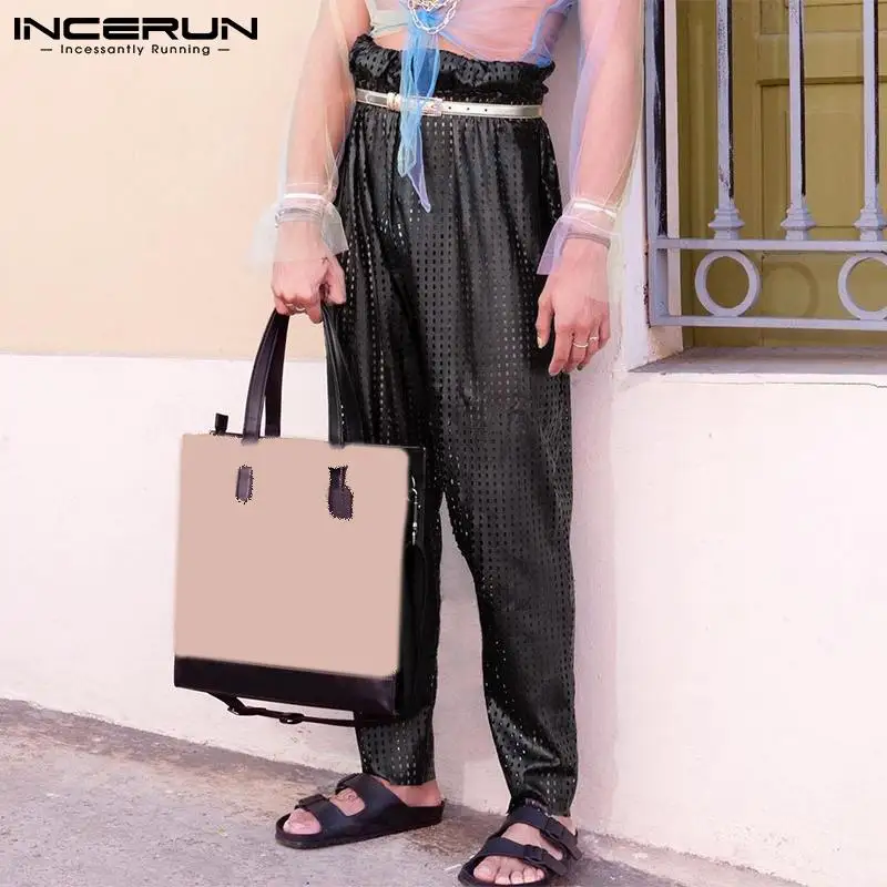 INCERUN Men's Stylish Long Pant Party Nightclub Pantalons Breathable Mesh Fashion Male Leisure Baggy Tapered Trousers S-5XL 2022
INCERUN Men's Stylish Long Pant Party Nightclub Pantalons Breathable Mesh Fashion Male Leisure Baggy Tapered Trousers S-5XL 2022