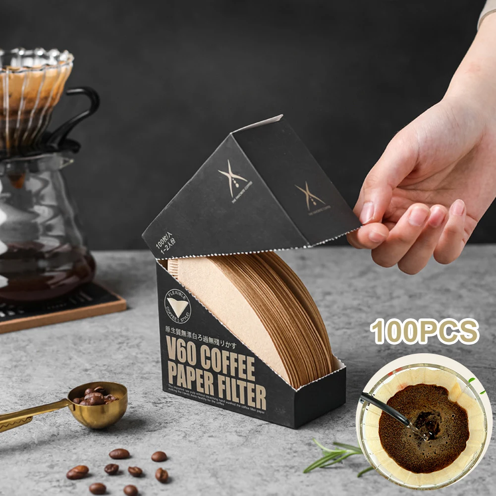 100pcs Disposable Coffee Filter Paper Cone V60 Coffee Filters Paper Natural Unbleached Cone Paper For Pour Over Coffee Dripper
100pcs Disposable Coffee Filter Paper Cone V60 Coffee Filters Paper Natural Unbleached Cone Paper For Pour Over Coffee Dripper