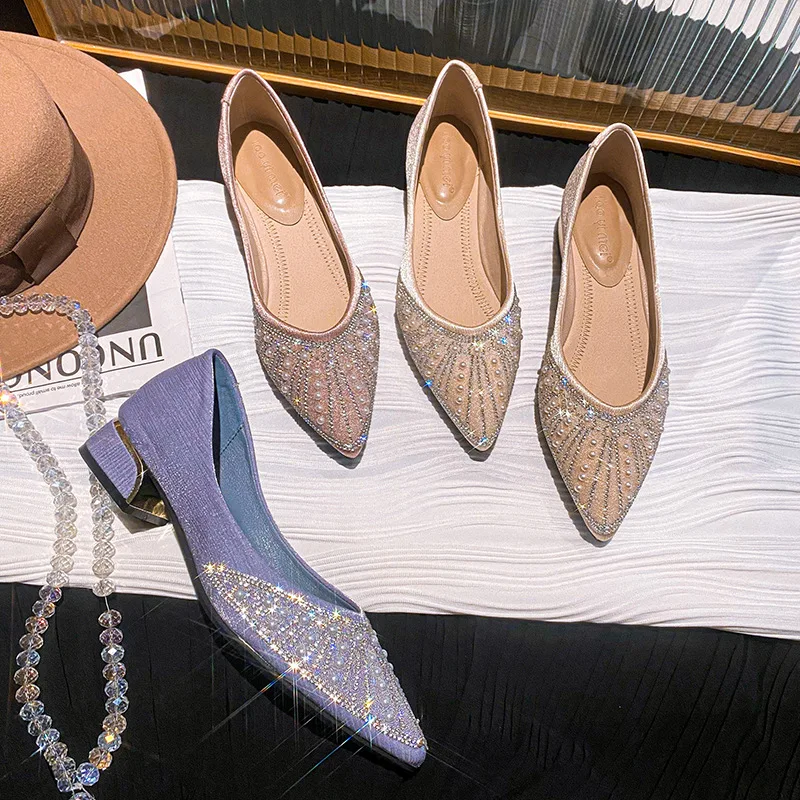 Elegant Summer Shoes Ladies Crystal Shallow Mouth Soft Pearl Decorateion Female Footwear Low Heels Autumn Pointed Toe 2022 Rhine 
Elegant Summer Shoes Ladies Crystal Shallow Mouth Soft Pearl Decorateion Female Footwear Low Heels Autumn Pointed Toe 2022 Rhine