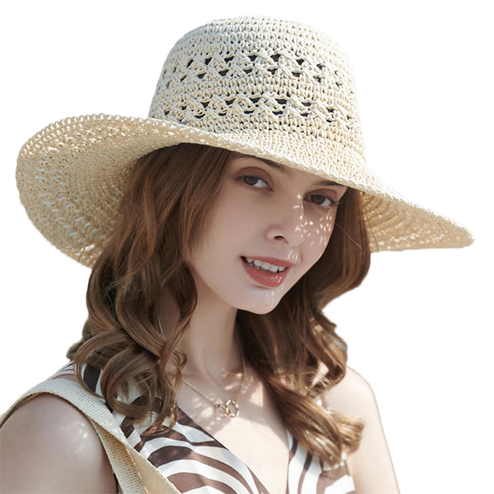FS 2022 Hollow Out Breathable Sunshade Straw Hat Sun Caps Large Wide Brim Beach Women Hat Boater Round Top Fedora Hats Foldable
FS 2022 Hollow Out Breathable Sunshade Straw Hat Sun Caps Large Wide Brim Beach Women Hat Boater Round Top Fedora Hats Foldable