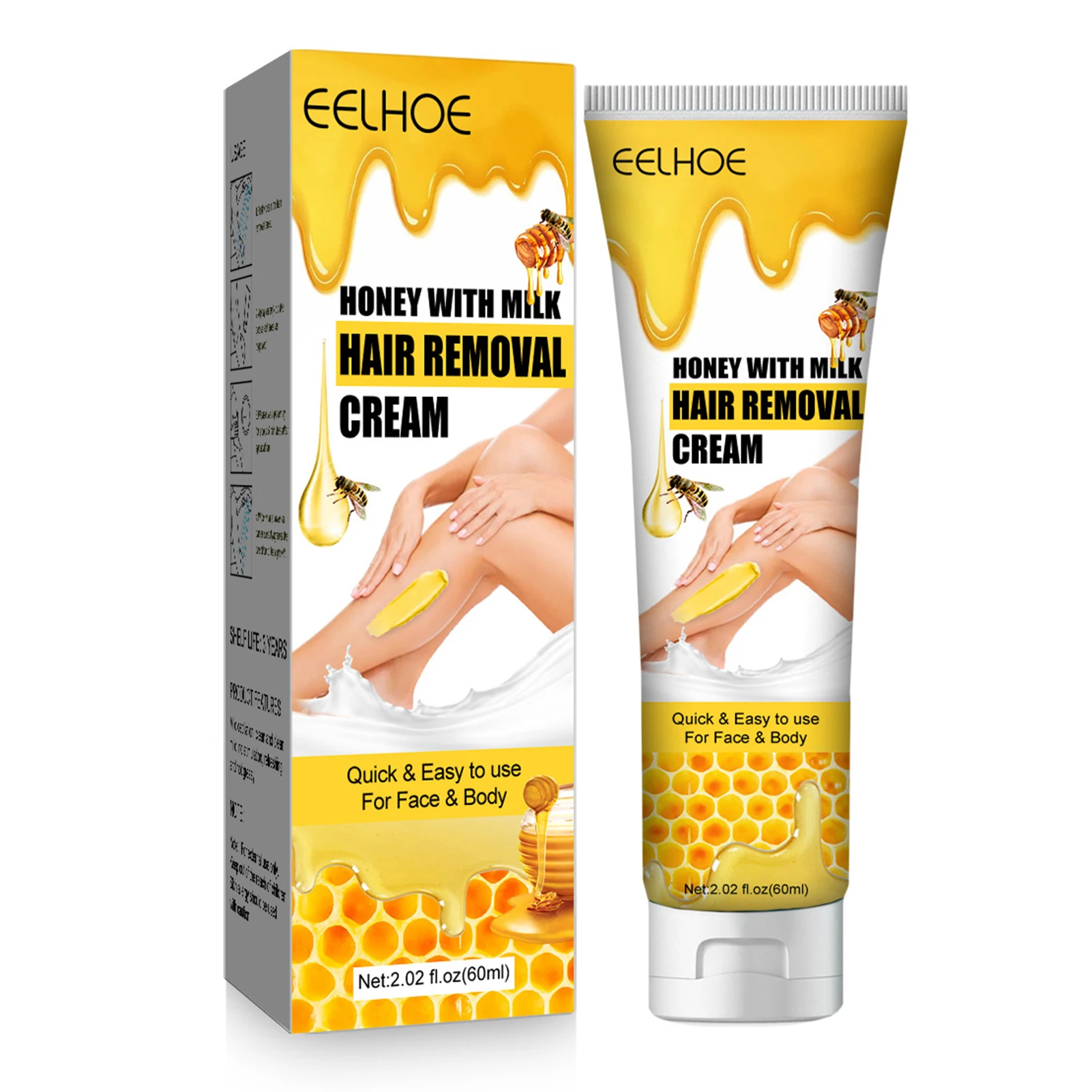 60ml Hair Removal Cream Body Painless Effective Hair Removal Cream For Men Women Chest, Underarms, Limbs, Bikini Line
60ml Hair Removal Cream Body Painless Effective Hair Removal Cream For Men Women Chest, Underarms, Limbs, Bikini Line