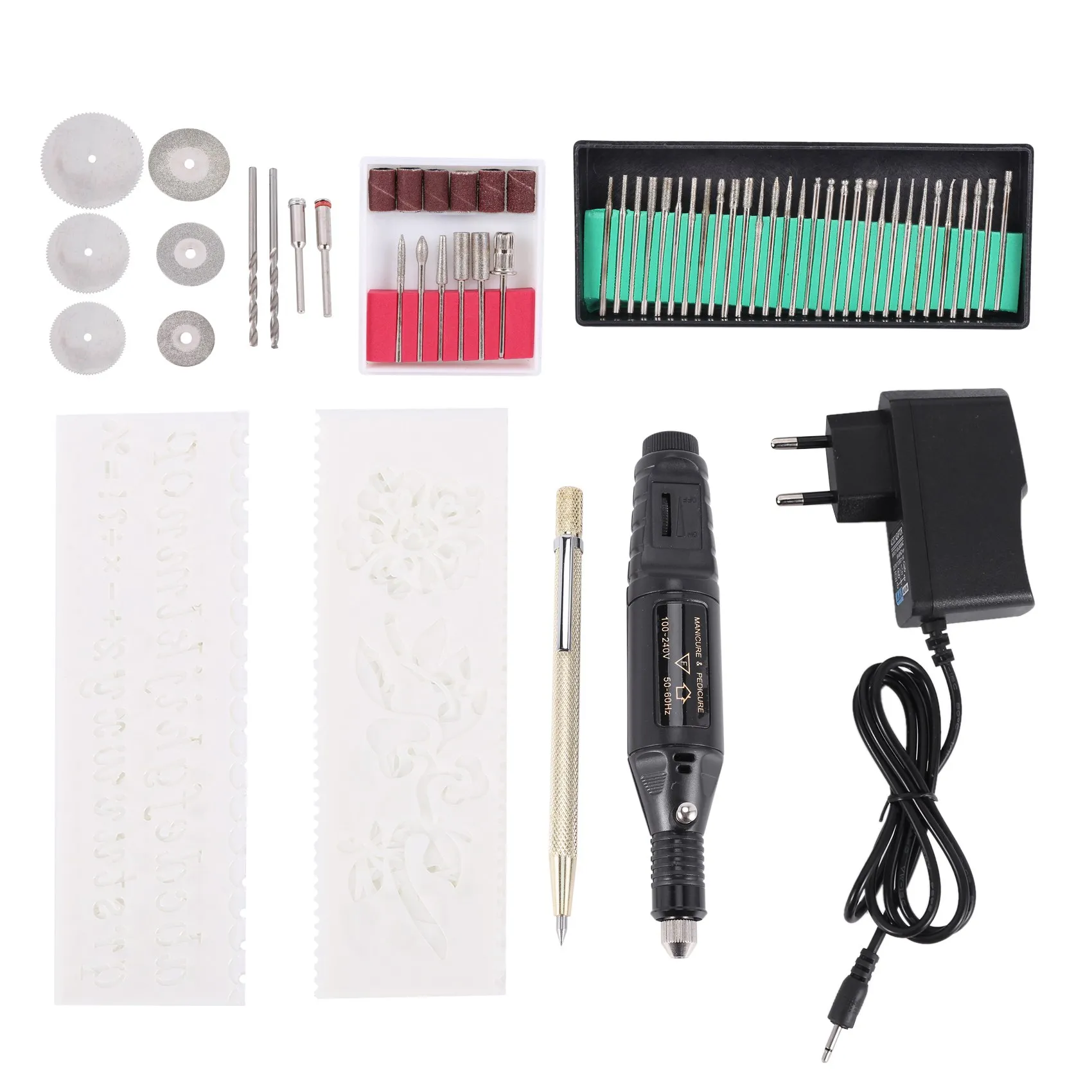 70 Pcs Engraving Tool Kit Multi-Functional Electric Corded Mini Engraver Etching Pen DIY Rotary Tool for Jewelry Glass Wood M
70 Pcs Engraving Tool Kit Multi-Functional Electric Corded Mini Engraver Etching Pen DIY Rotary Tool for Jewelry Glass Wood M