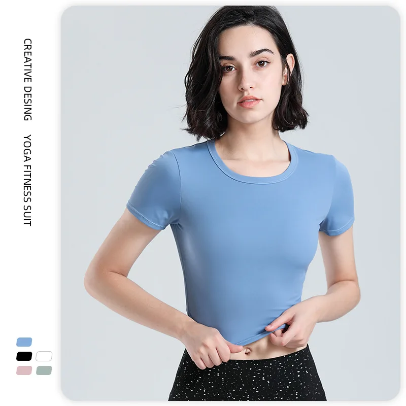 Yoga Clothes Women's Fitness Running Sports round Neck Quick-Drying Elastic and Sweat-Absorbing Slimming and Tight Yoga Top
Yoga Clothes Women's Fitness Running Sports round Neck Quick-Drying Elastic and Sweat-Absorbing Slimming and Tight Yoga Top
