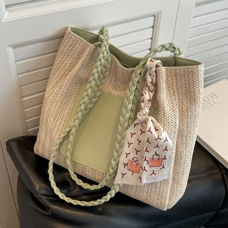 Women's Tote Bag Woven One Shoulder Women's Bag Fashion Grass Woven Casual Handbag
Women's Tote Bag Woven One Shoulder Women's Bag Fashion Grass Woven Casual Handbag