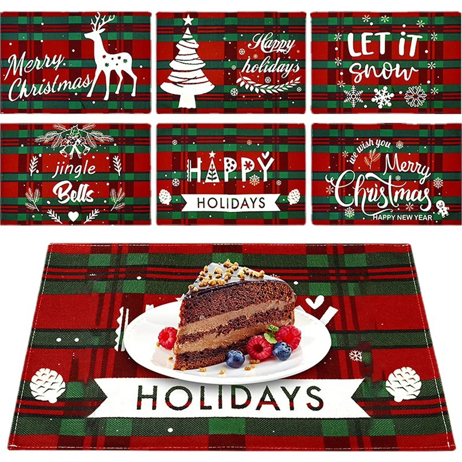 New Christmas Table Mat Faceless Gnome Elk Printed Place Table Mat Cloth Elf Dwarf Coaster Pad Cup Dining Doily Kitchen Placemat 
New Christmas Table Mat Faceless Gnome Elk Printed Place Table Mat Cloth Elf Dwarf Coaster Pad Cup Dining Doily Kitchen Placemat
