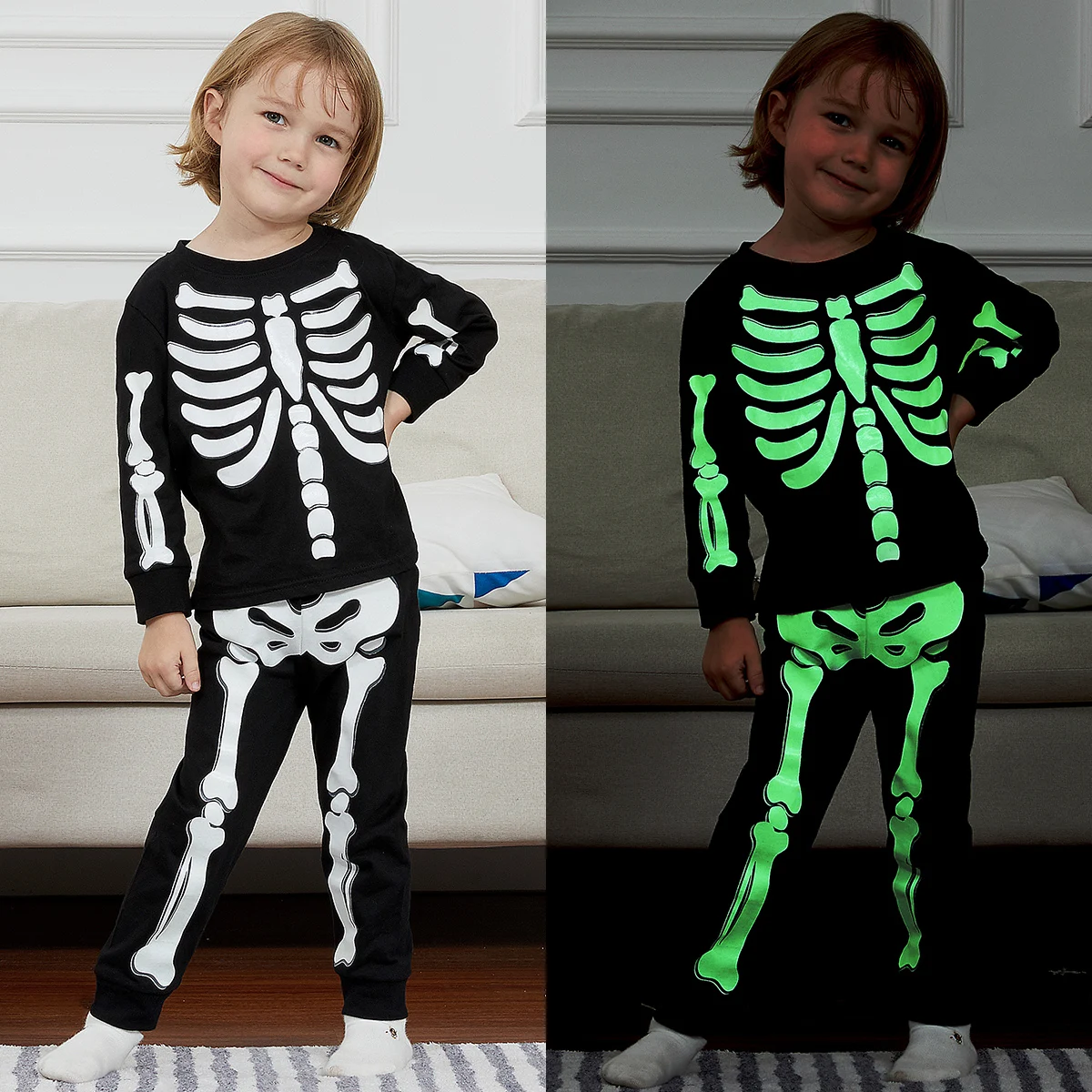 Kids Halloween Costume Boy Skeleton Glow in the Dark Girls Unicorn Costumes Carnival Funny Clothes Cosplay Party Clothing Sets
Kids Halloween Costume Boy Skeleton Glow in the Dark Girls Unicorn Costumes Carnival Funny Clothes Cosplay Party Clothing Sets