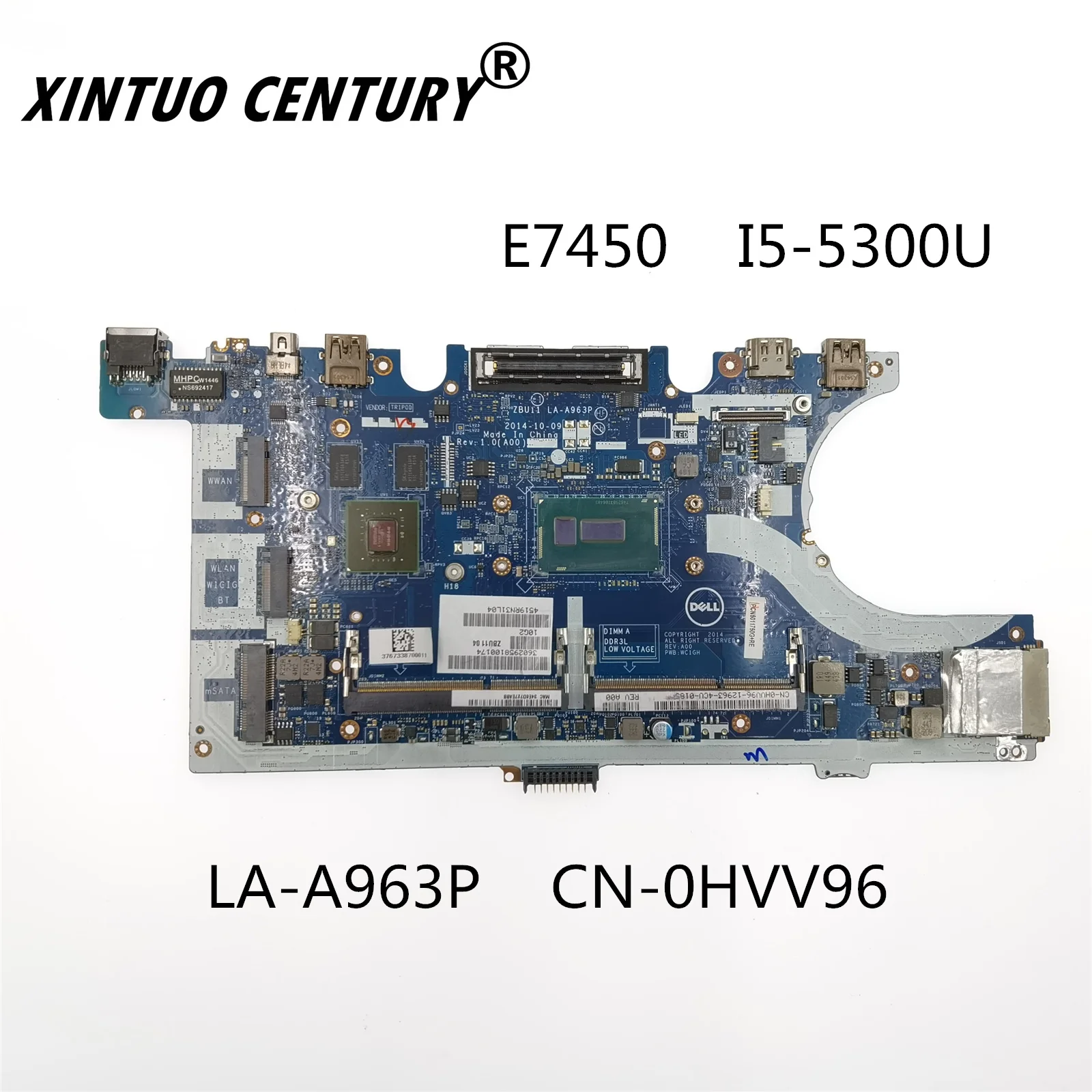 LA-A963P CN-0HVV96 0HVV96 HVV96 With I5-5300/5200U For DELL Latitude 7450 E7450 Motherboard ZBU11 100% Fully Tested
LA-A963P CN-0HVV96 0HVV96 HVV96 With I5-5300/5200U For DELL Latitude 7450 E7450 Motherboard ZBU11 100% Fully Tested