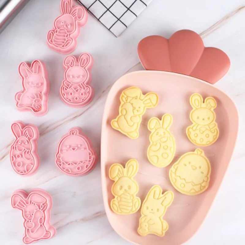 6Pcs/set Easter Plastic Cookie Cutter Rabbit Egg Biscuit Cutter 3D Cartoon Bunny Molds Baking Tools Easter Party DIY Decoration
6Pcs/set Easter Plastic Cookie Cutter Rabbit Egg Biscuit Cutter 3D Cartoon Bunny Molds Baking Tools Easter Party DIY Decoration