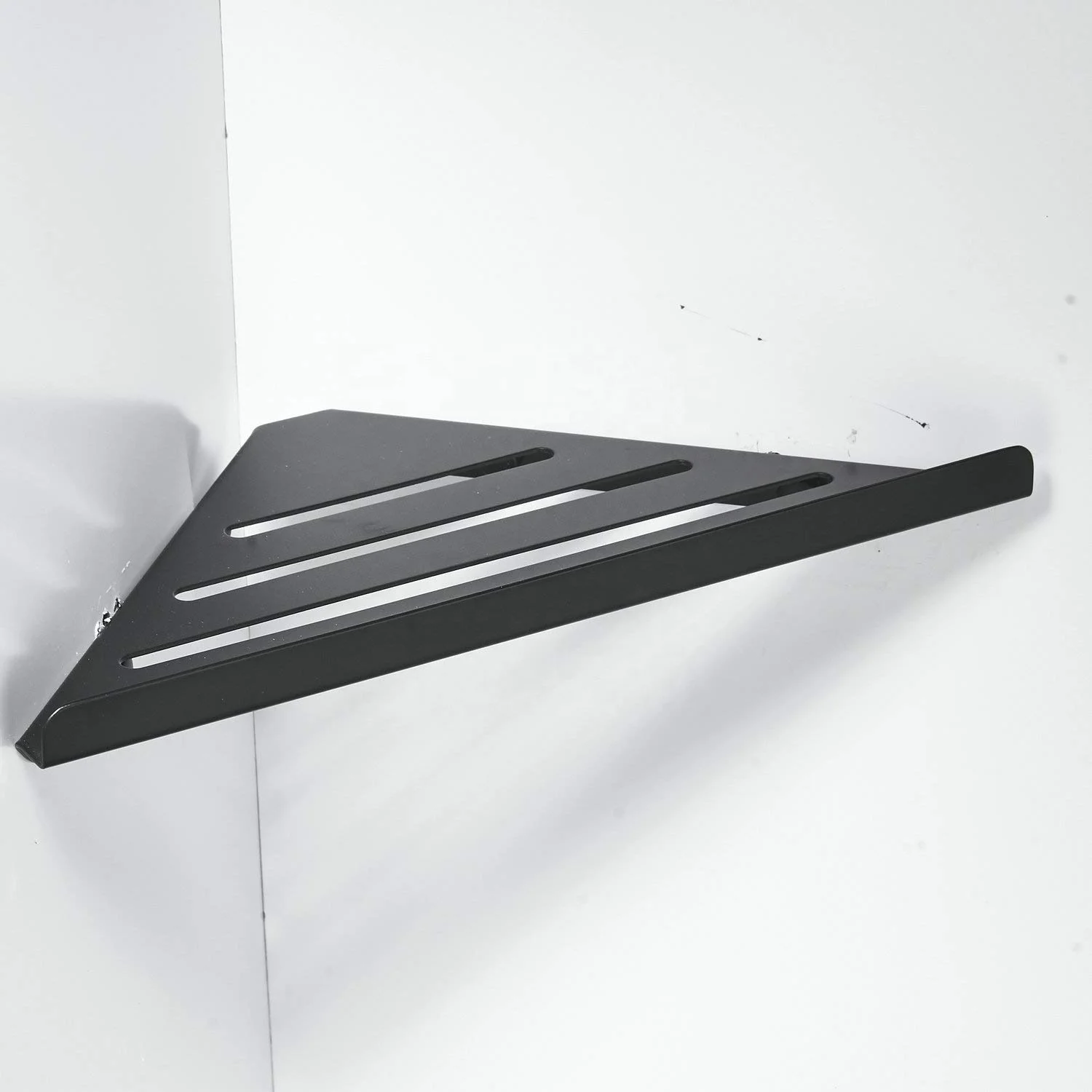 304 Stainless Steel Rustproof Matte Black Multi-functional Single Tier Corner Shower Shelf Triangle Bathroom Storage Rack
304 Stainless Steel Rustproof Matte Black Multi-functional Single Tier Corner Shower Shelf Triangle Bathroom Storage Rack