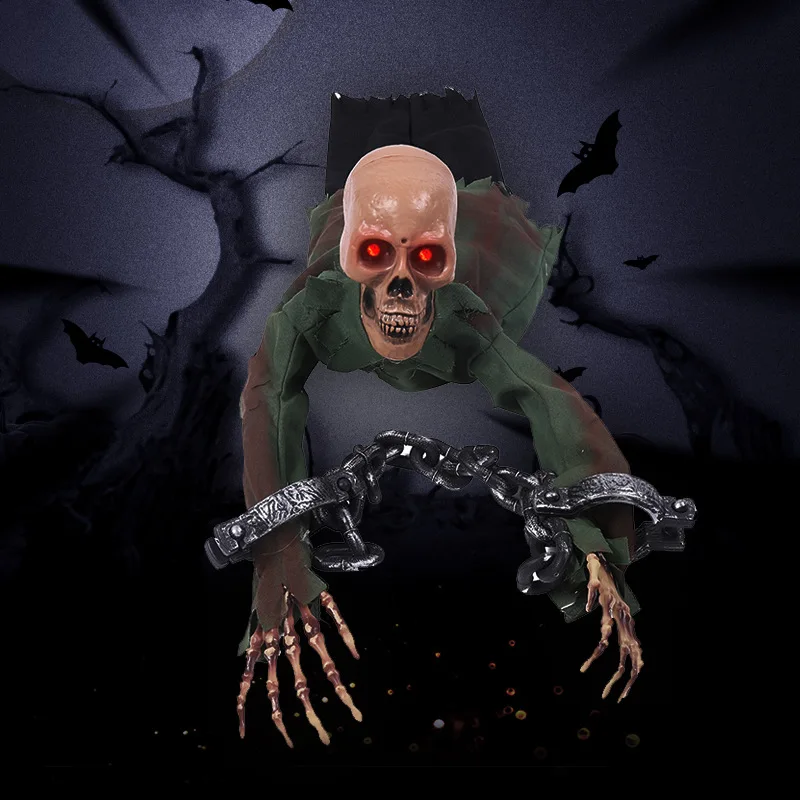 Halloween Crawling Ghost with Handcuffed Decoration Halloween Party Voice Control Trick Electric Climbing Ghost Props Ornament
Halloween Crawling Ghost with Handcuffed Decoration Halloween Party Voice Control Trick Electric Climbing Ghost Props Ornament