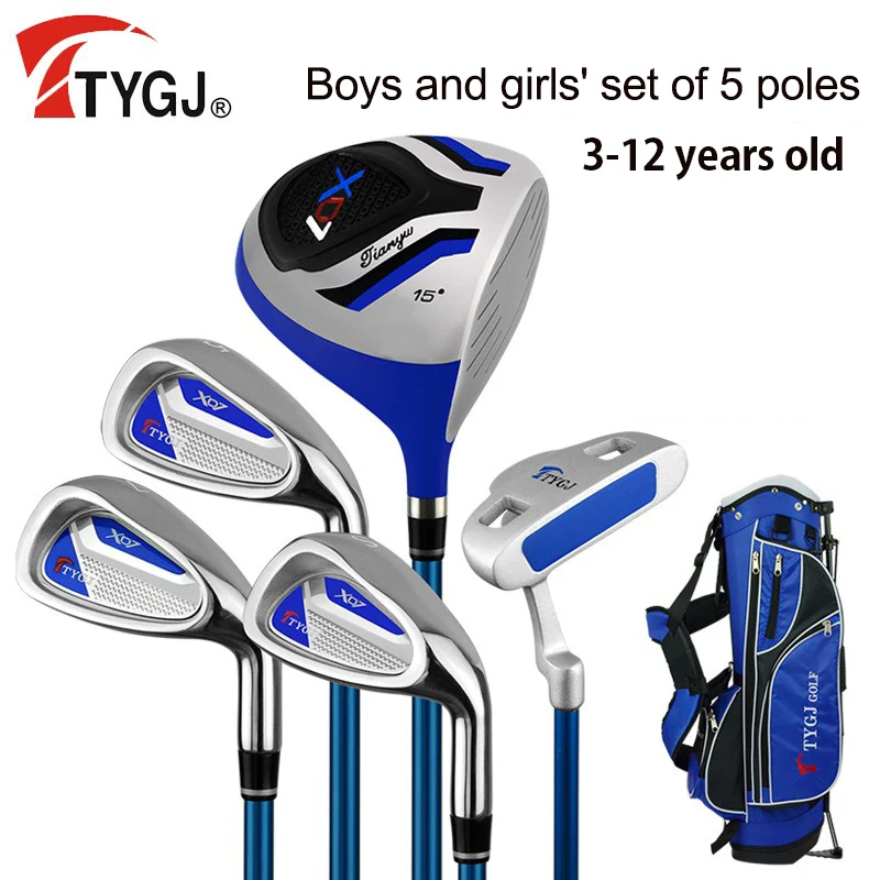 TTYGJ Children's Golf Set, 5 Pieces, Steel and Graphite, 3-12 Year Old Boys and Girls Practice Clubs With Golf Bags
TTYGJ Children's Golf Set, 5 Pieces, Steel and Graphite, 3-12 Year Old Boys and Girls Practice Clubs With Golf Bags