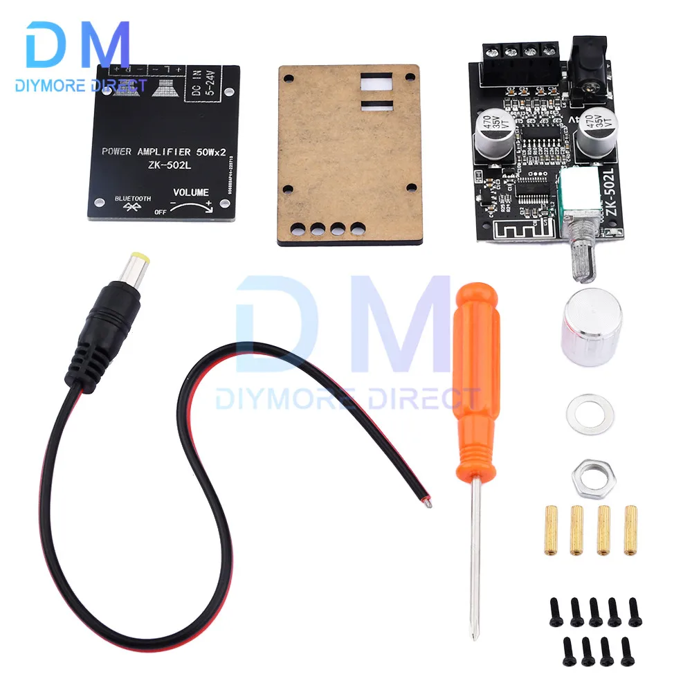 ZK-502L MINI Bluetooth 5.0 DC 5-24V Wireless Audio Digital Power Amplifier Stereo Board 50Wx2 Bluetooth Amp Amplificador
ZK-502L MINI Bluetooth 5.0 DC 5-24V Wireless Audio Digital Power Amplifier Stereo Board 50Wx2 Bluetooth Amp Amplificador