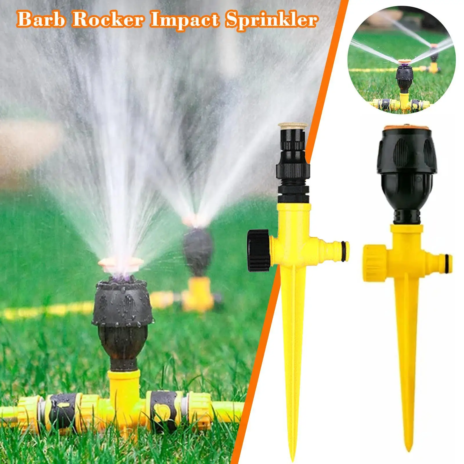Adjustable Spiked Rocker Impact Sprinkler Garden Agriculture Watering Nozzle Lawn Irrigation Watering 360 Degrees Rotary Jet
Adjustable Spiked Rocker Impact Sprinkler Garden Agriculture Watering Nozzle Lawn Irrigation Watering 360 Degrees Rotary Jet