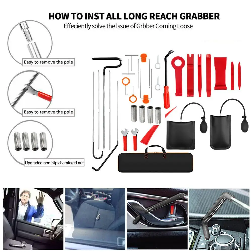 New Open Car Door Tool Kit Inflatable Air Pump Auto Kits Long Gripper Window Tools Door Fixing Open Reach Q6W7
New Open Car Door Tool Kit Inflatable Air Pump Auto Kits Long Gripper Window Tools Door Fixing Open Reach Q6W7
