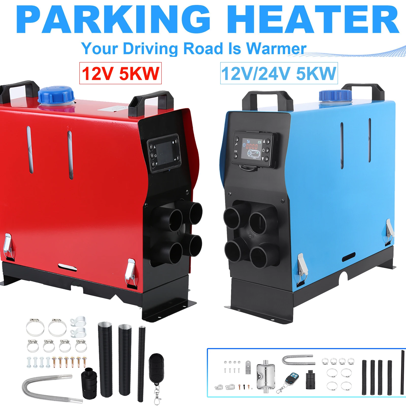 Amonstar 5KW 12V/24V Car Parking Diesel Air Heater All In One With LCD Switch+Remote Control For Home Truck Motorhome Boats RV
Amonstar 5KW 12V/24V Car Parking Diesel Air Heater All In One With LCD Switch+Remote Control For Home Truck Motorhome Boats RV