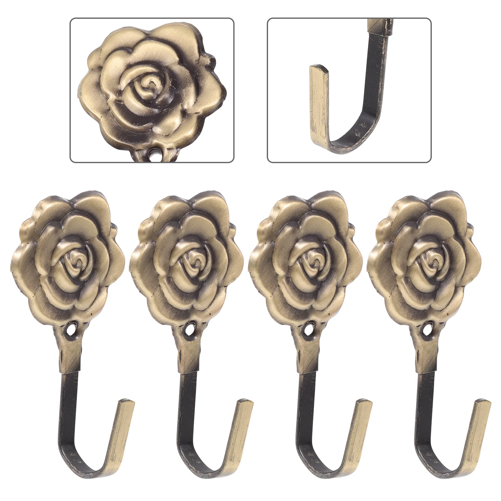 Hooks Hook Wall Curtain Coat Drapery Tieback Decorative Hanger Rose Metal Flower Door Towel Holdbacks Clothes Key Holdback 
Hooks Hook Wall Curtain Coat Drapery Tieback Decorative Hanger Rose Metal Flower Door Towel Holdbacks Clothes Key Holdback
