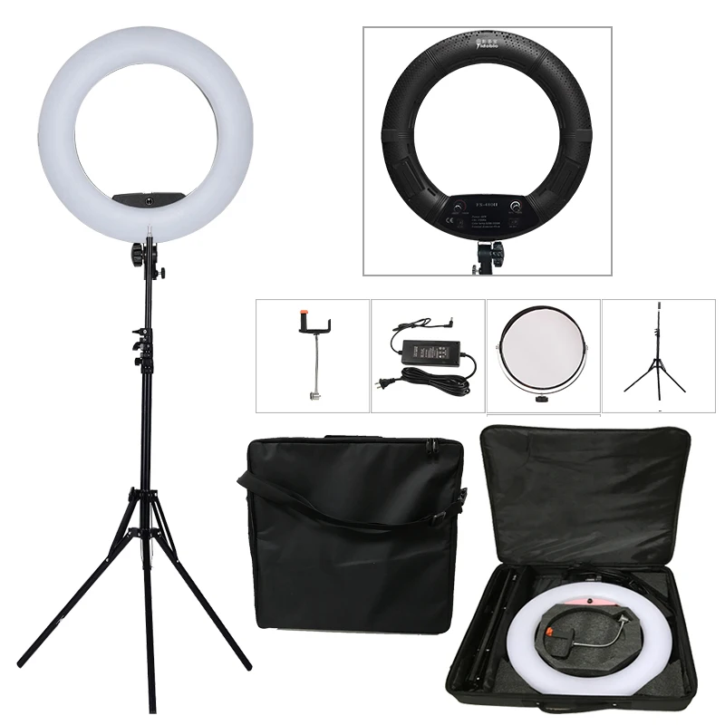 Yidoblo FS-480II 2 Colors Adjust Camera Photo/Studio/Phone/Video 18"48W 480 LED Ring Light LED Lamp+ 2M Tripod +Soft Bag
Yidoblo FS-480II 2 Colors Adjust Camera Photo/Studio/Phone/Video 18"48W 480 LED Ring Light LED Lamp+ 2M Tripod +Soft Bag