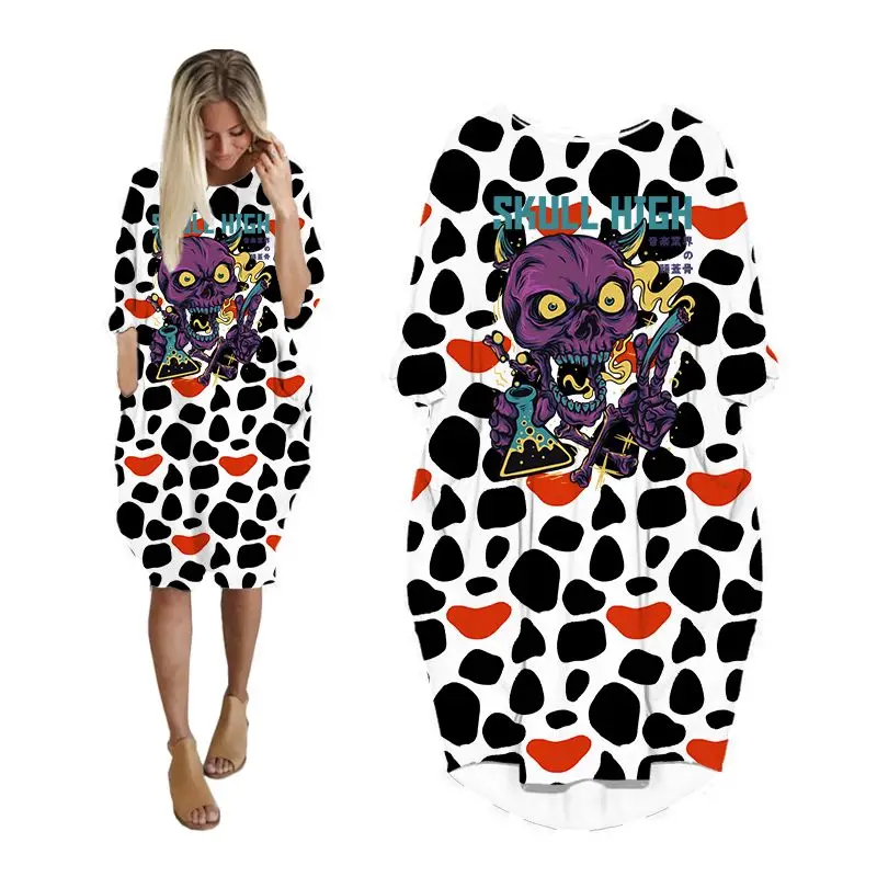 Женское платье-миди с леопардовым принтом, с длинным рукавом 
Женское платье-миди с леопардовым принтом, с длинным рукавом