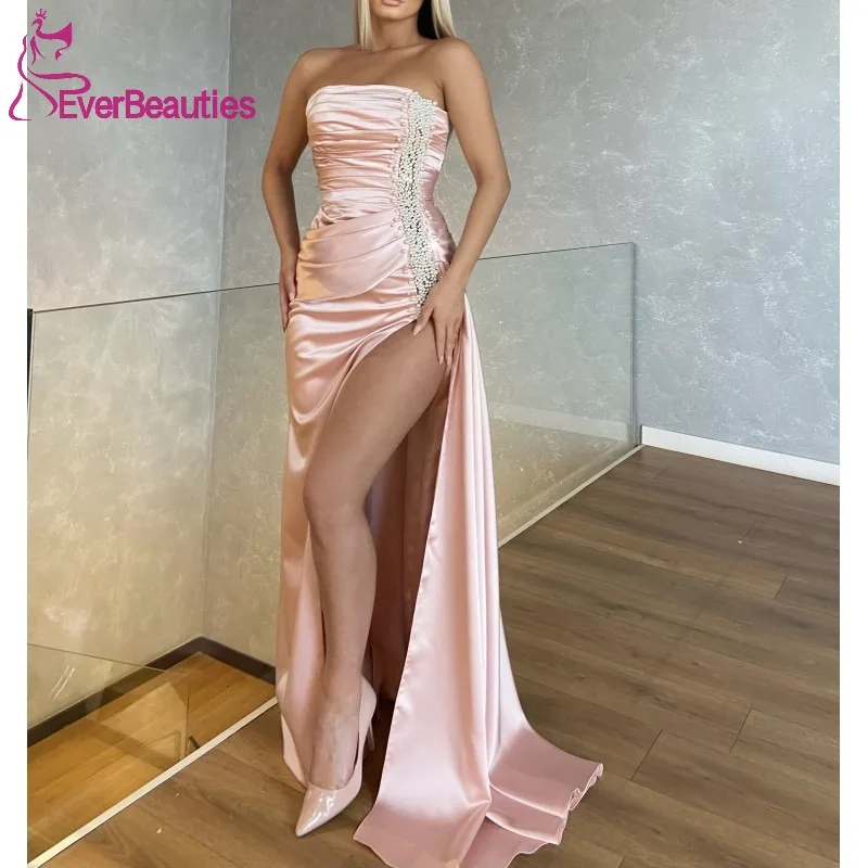 Long Prom Dresses Vestidos Elegantes Para Mujer Plus Size Maxi Dresses with Slit Mermaid Satin Beaded Formal Dresses
Long Prom Dresses Vestidos Elegantes Para Mujer Plus Size Maxi Dresses with Slit Mermaid Satin Beaded Formal Dresses