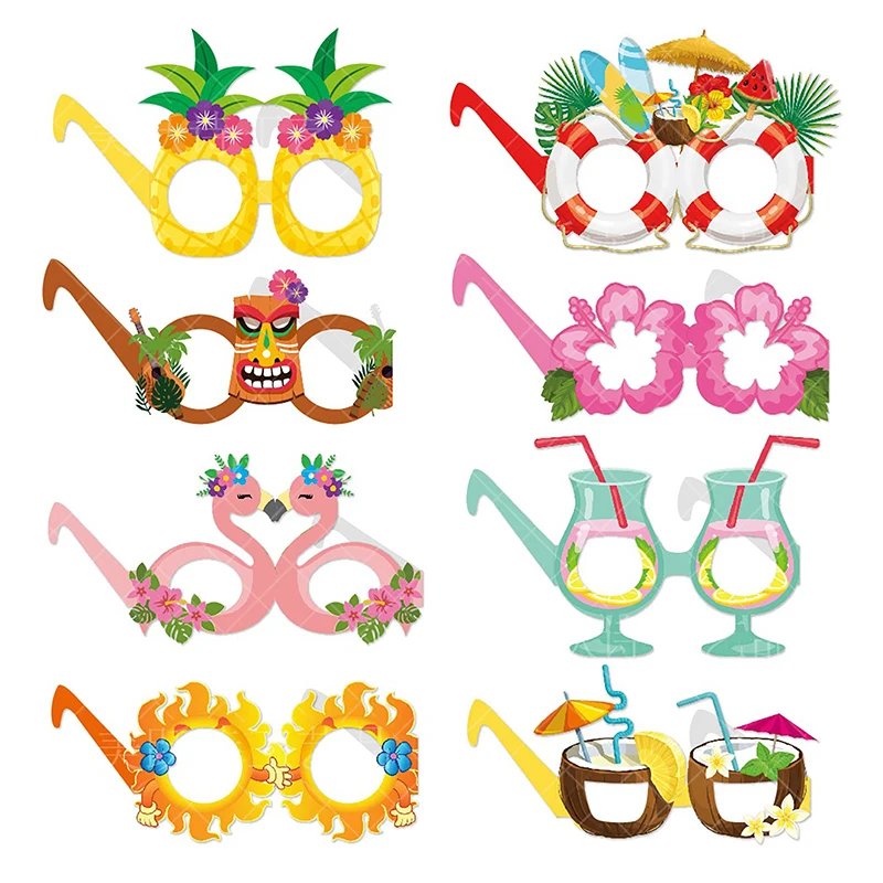 8pcs Hawaiian Party Decor Paper Glasses Photo Props Carnival Event Decoration Summer Party Props Supplie
8pcs Hawaiian Party Decor Paper Glasses Photo Props Carnival Event Decoration Summer Party Props Supplie
