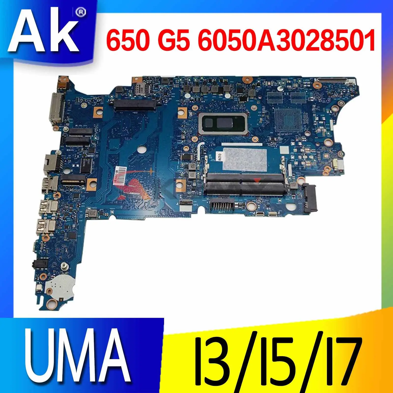 Материнская плата для ноутбука HP ProBook 650 G5 материнская плата 6050A3028501 материнская плата с процессором I3 I5 I7 8-го поколения UMA
Материнская плата для ноутбука HP ProBook 650 G5 материнская плата 6050A3028501 материнская плата с процессором I3 I5 I7 8-го поколения UMA