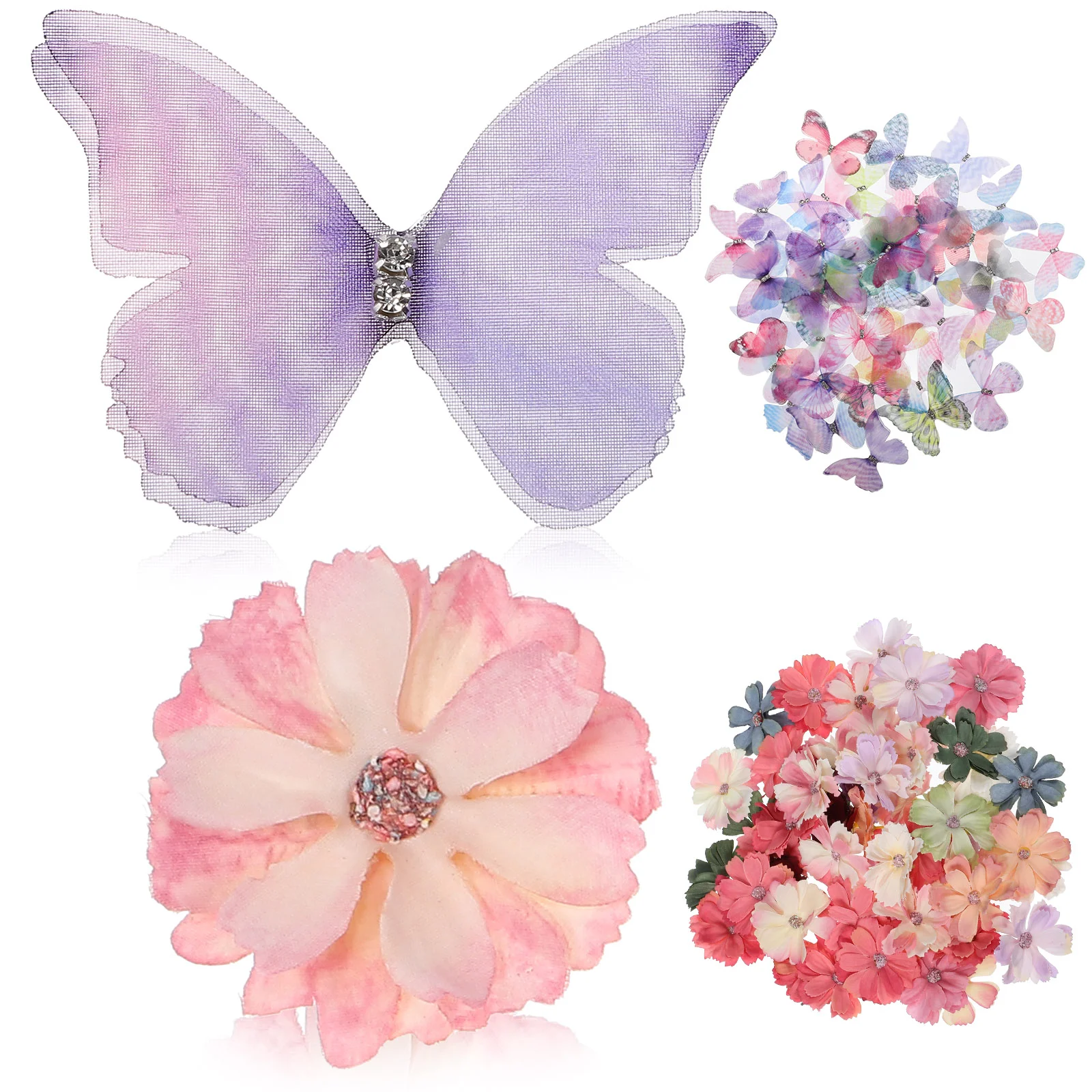 100 Pcs Butterfly Flower Set Faux Floral Heads Craft Flowers Wedding Ornament Appliques
100 Pcs Butterfly Flower Set Faux Floral Heads Craft Flowers Wedding Ornament Appliques