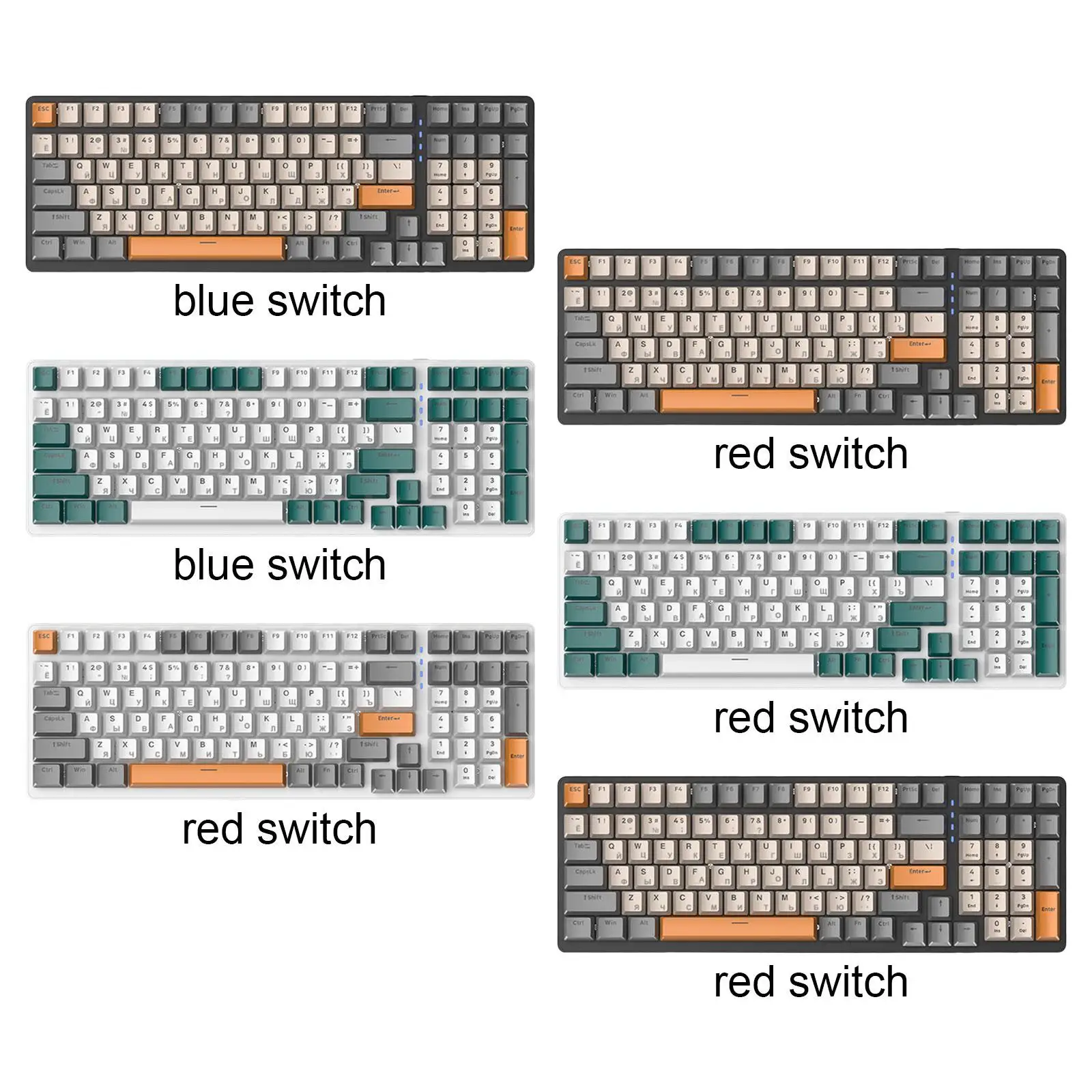 Russian Mechanical Keyboard Portable Durable Backlit 100 Keys Ergonomics Plug and Play for PC
Russian Mechanical Keyboard Portable Durable Backlit 100 Keys Ergonomics Plug and Play for PC