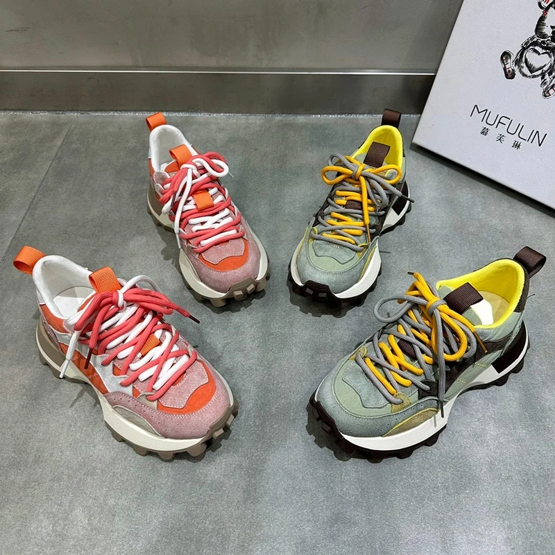 2023 Women Leisure Sneakers Outdoor Thick Sole Vulcanize Sport Shoes Woman Comfortable Frenulum Spring Hot Sale Running Footwear
2023 Women Leisure Sneakers Outdoor Thick Sole Vulcanize Sport Shoes Woman Comfortable Frenulum Spring Hot Sale Running Footwear