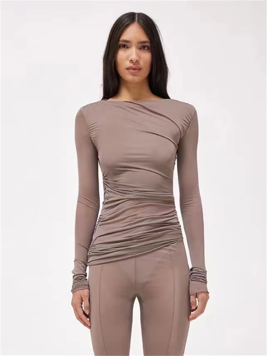 2023 summer new, pleated tops women, Korean fashion, high elasticity, tight corset y2k clothes long sleeve women's tops traf
2023 summer new, pleated tops women, Korean fashion, high elasticity, tight corset y2k clothes long sleeve women's tops traf