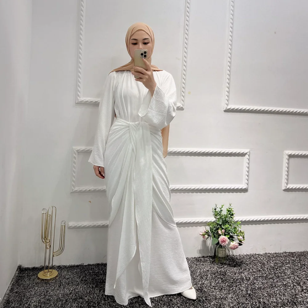 Muslim Abaya Set Women Summer Muslim Inner abayas Robe Long Dress Wrap Skirt Matching Suit Saudi Dubai Modest Outfit Ramadan
Muslim Abaya Set Women Summer Muslim Inner abayas Robe Long Dress Wrap Skirt Matching Suit Saudi Dubai Modest Outfit Ramadan