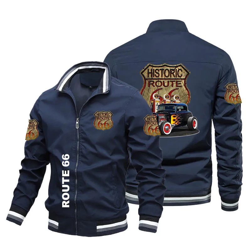Men's hikers Route 66 auto beauty logo Printed jacket high-quality cardigan motorcycle racing jacket large size top coat
Men's hikers Route 66 auto beauty logo Printed jacket high-quality cardigan motorcycle racing jacket large size top coat