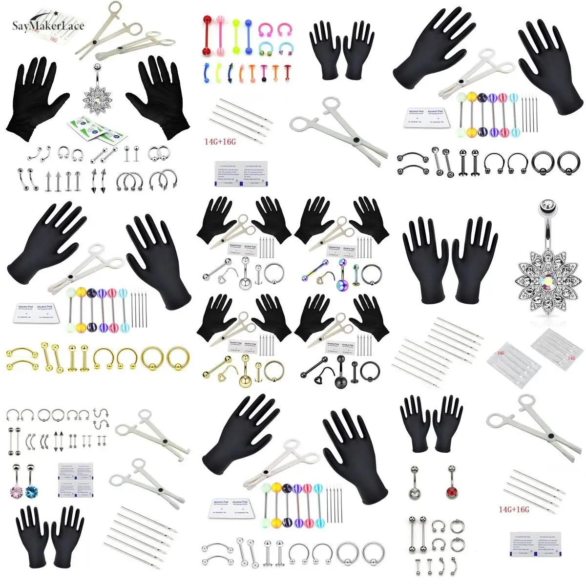1Set 14G/16G Professional Body Piercing Tool Kit Ear Nose Navel Nipple Eyebrow Lip Needles Jewelry Set Tool
1Set 14G/16G Professional Body Piercing Tool Kit Ear Nose Navel Nipple Eyebrow Lip Needles Jewelry Set Tool