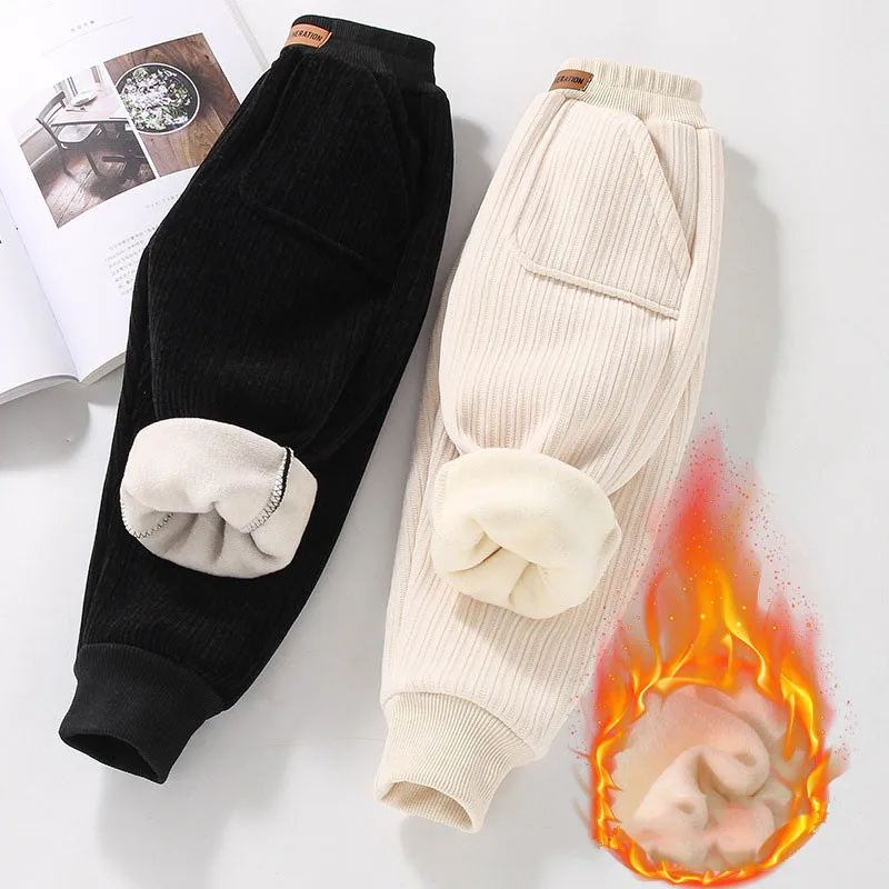 Kids Warm Pants Boy Girls Autumn Winter Corduroy Thick Outer Wear Sports Trousers 3-12Y Children Clothes Casual High Waist Pants
Kids Warm Pants Boy Girls Autumn Winter Corduroy Thick Outer Wear Sports Trousers 3-12Y Children Clothes Casual High Waist Pants