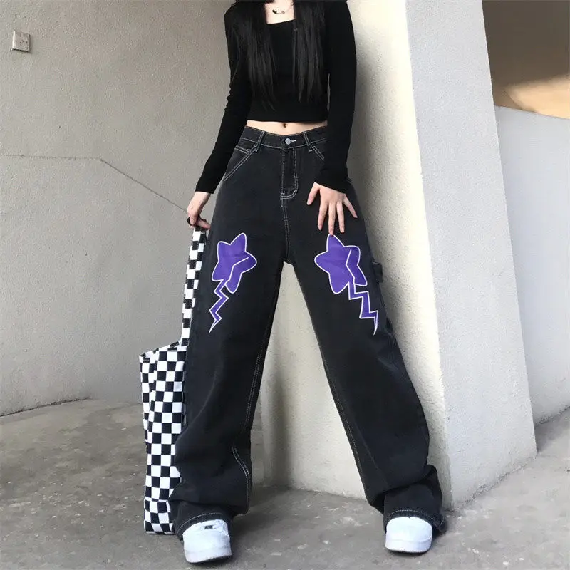 COCOA Star Printed Baggy Y2K Jeans Women's High Waist jeans 2022 New Oversize Wide Leg Baggy Pants Casual Cargo Trousers
COCOA Star Printed Baggy Y2K Jeans Women's High Waist jeans 2022 New Oversize Wide Leg Baggy Pants Casual Cargo Trousers