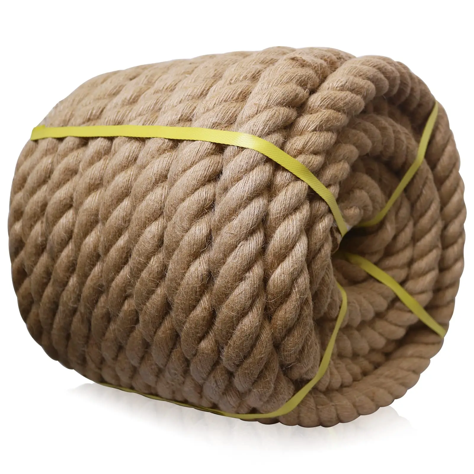 

Twisted Manila Rope 4 Strands Twisted Jute Rope Natural Hemp Rope-Thick Hemp Rope for Crafting Swing Bed Railing Docks Garden