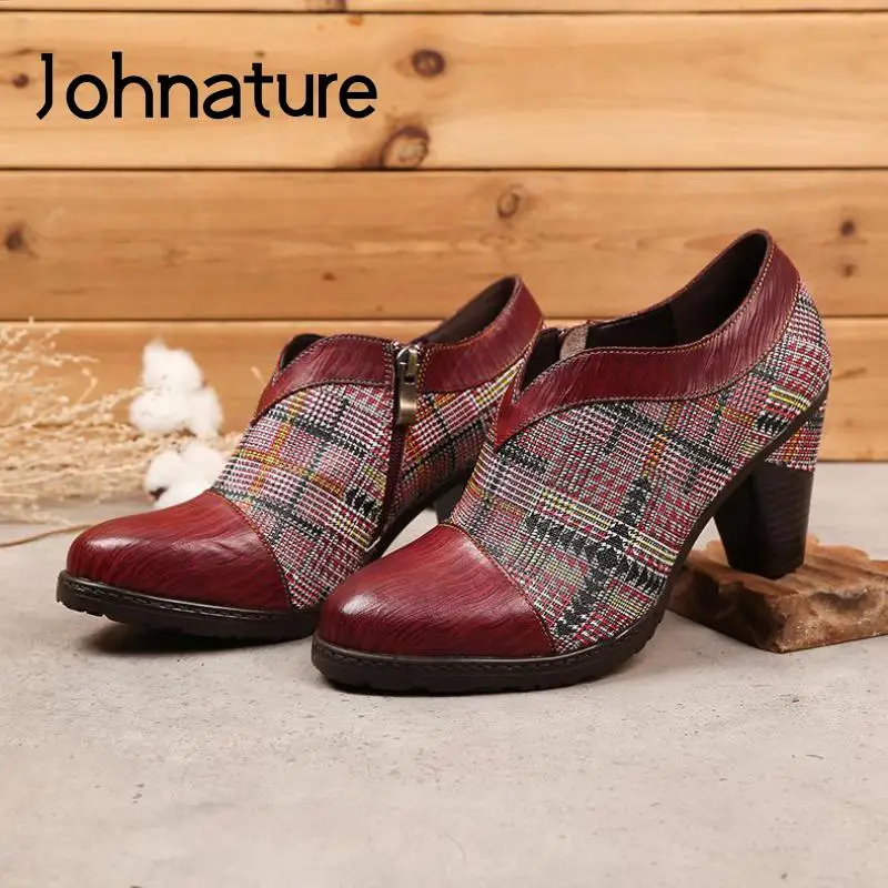 Женские туфли из натуральной кожи Johnature, лоскутные туфли-лодочки в стиле ретро, с круглым носком и молнией, Прошитые вручную, для весны, 2022
Женские туфли из натуральной кожи Johnature, лоскутные туфли-лодочки в стиле ретро, с круглым носком и молнией, Прошитые вручную, для весны, 2022