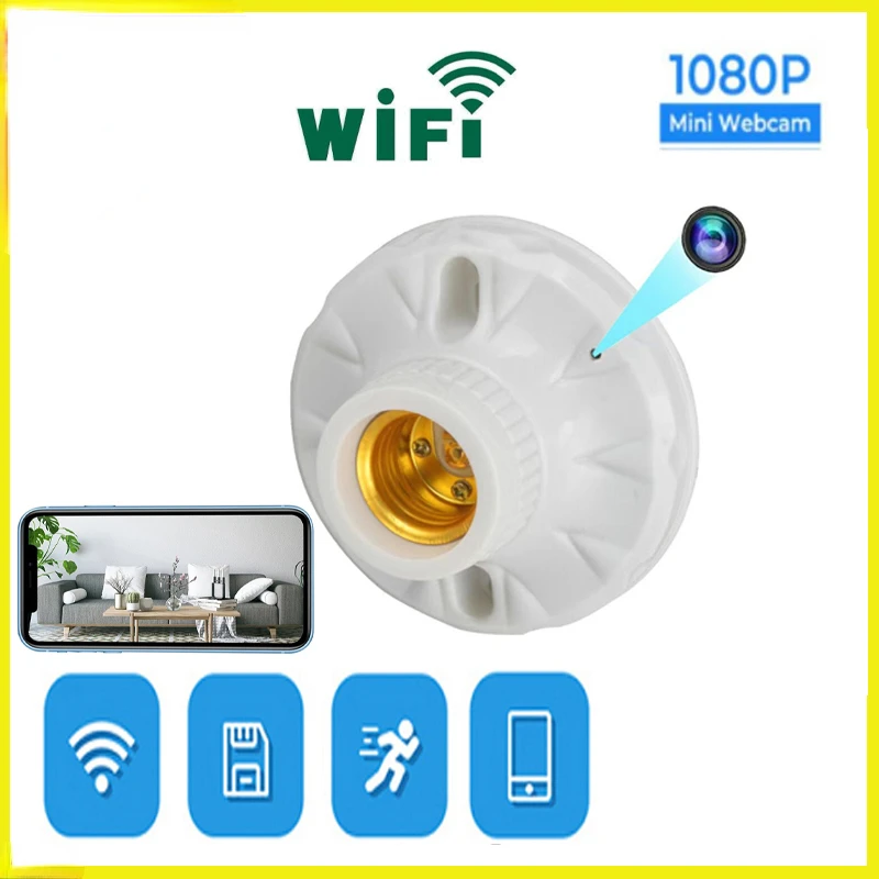 HD Mini Video Camera E27 WIFI Lamp Holder Camera Home Hotel Ceiling Motion Detection Security Monitoring Small Audio Recorder 
HD Mini Video Camera E27 WIFI Lamp Holder Camera Home Hotel Ceiling Motion Detection Security Monitoring Small Audio Recorder