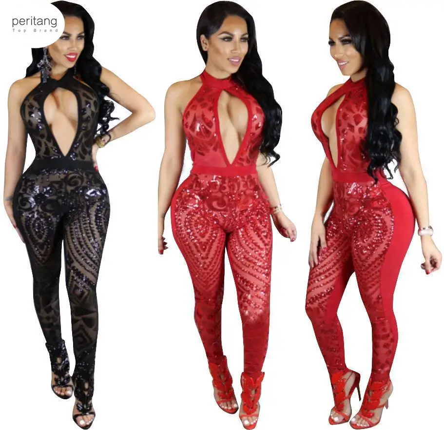 Sexy Sheer Mesh Gold Sequin Jumpsuit Sleeveless Halter Backless Glitter Rompers Club Party One Piece Jumpsuit Overalls For Women
Sexy Sheer Mesh Gold Sequin Jumpsuit Sleeveless Halter Backless Glitter Rompers Club Party One Piece Jumpsuit Overalls For Women