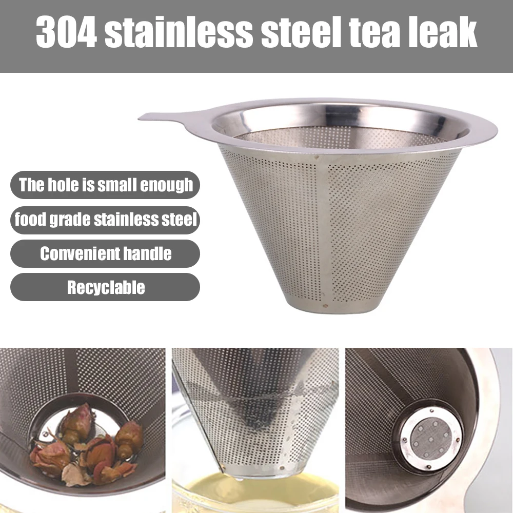 304 Stainless Steel Reusable Tea Infuser Tea Strainer Teapot Loose Tea Leaf Spice Tea Net Conical Filter Drinkware Accessories
304 Stainless Steel Reusable Tea Infuser Tea Strainer Teapot Loose Tea Leaf Spice Tea Net Conical Filter Drinkware Accessories