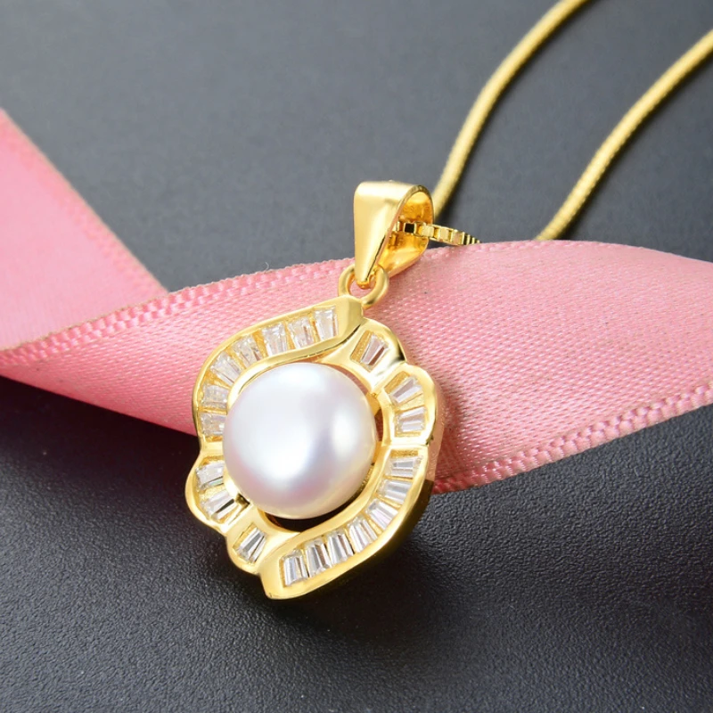 S925 Sterling Silver Gold-plated Freshwater Pearl Pendant Necklace Women Sweet Temperament Collarbone Chain Accessories
S925 Sterling Silver Gold-plated Freshwater Pearl Pendant Necklace Women Sweet Temperament Collarbone Chain Accessories
