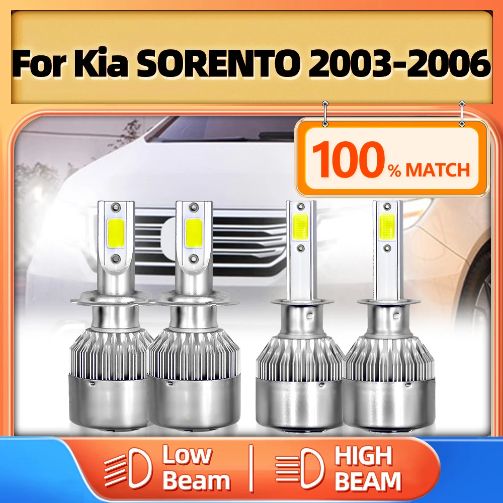 

H1 H7 Led Headlight Bulbs 240W Canbus Auto Lights 40000LM Turbo Lamp 6000K White 12V For Kia SORENTO 2003 2004 2005 2006