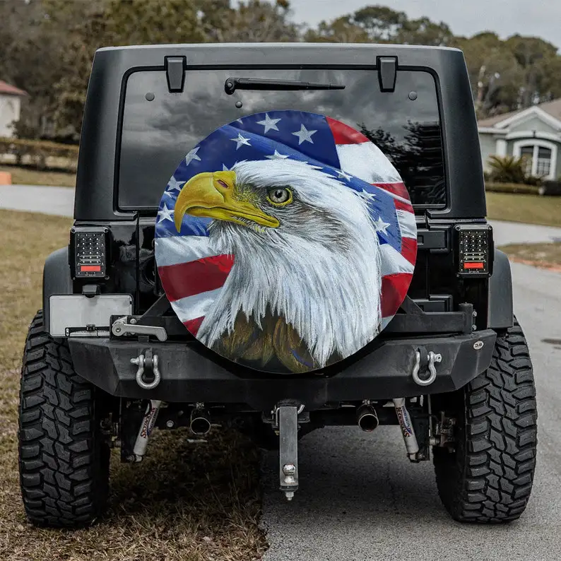 Rv Spare Tire Cover, American Eagle American Flag Spare Tire Cover Without Backup Camera Hole, Jeep Spare Tire Cover, Rav4
Rv Spare Tire Cover, American Eagle American Flag Spare Tire Cover Without Backup Camera Hole, Jeep Spare Tire Cover, Rav4