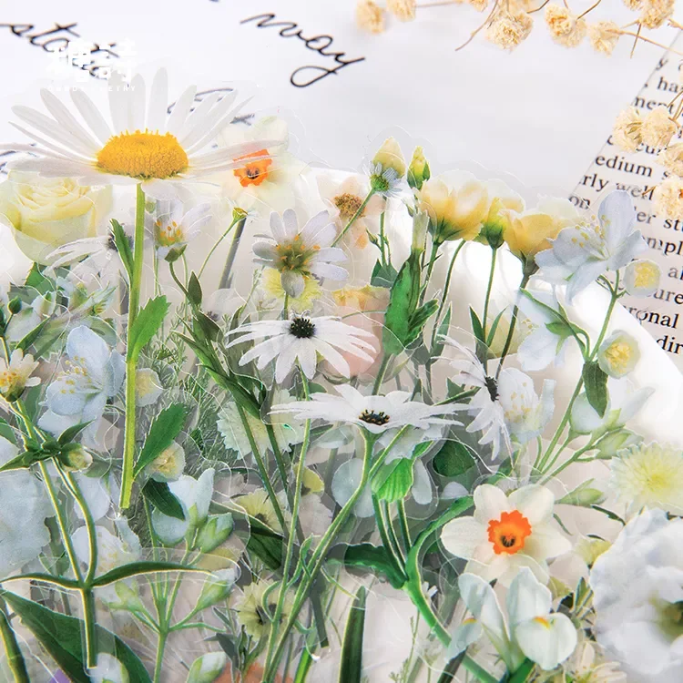 Flowers Sticker pack 40pcs Fresh Flower Plant Transparent Waterproof daisy hand account Decoration Scrapbooking material
Flowers Sticker pack 40pcs Fresh Flower Plant Transparent Waterproof daisy hand account Decoration Scrapbooking material
