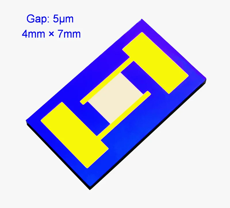 5 micron silicon based fork finger gold electrode photoelectric detection sensor chip with high precision
5 micron silicon based fork finger gold electrode photoelectric detection sensor chip with high precision