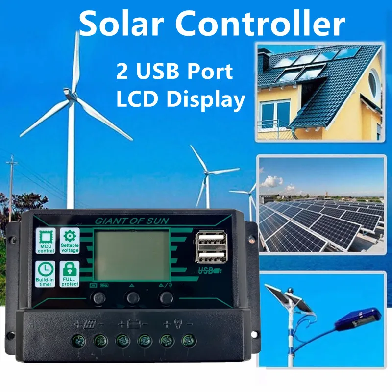 150A Solar Power Solar Charge Controller Dual USB 12V/24V Auto Solar Panel Battery Charge Controllers Voltage Regulator MPPT/PWM
150A Solar Power Solar Charge Controller Dual USB 12V/24V Auto Solar Panel Battery Charge Controllers Voltage Regulator MPPT/PWM