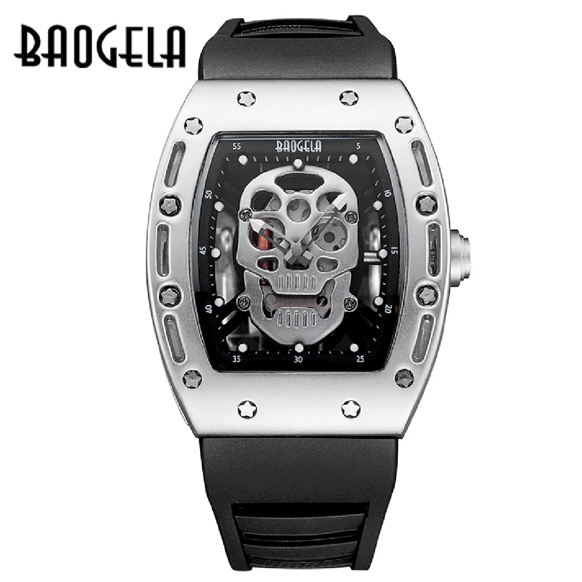 BAOGELA Top Brand Men Fashion Quartz Watch Mens Luxury Silver Skull Wristwatch Male Waterproof Clock Relogio Masculino
BAOGELA Top Brand Men Fashion Quartz Watch Mens Luxury Silver Skull Wristwatch Male Waterproof Clock Relogio Masculino