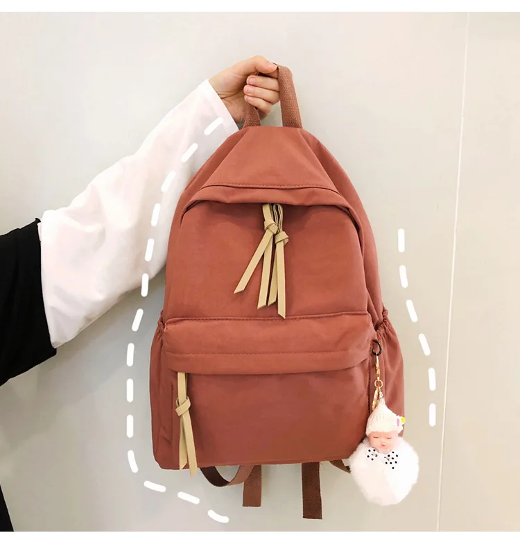 School Bags for Teenage Girls Boys Korean Solid Color Laptop Backpack Zipper Nylon Travel Bag Bookbags Mochila with Pendant
School Bags for Teenage Girls Boys Korean Solid Color Laptop Backpack Zipper Nylon Travel Bag Bookbags Mochila with Pendant