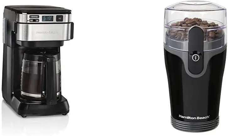 Coffee Maker, 12 Cups, Front Access Easy Fill, Black (46310) & Fresh Grind 4.5oz Electric Coffee Grinder, Black (80335R)
Coffee Maker, 12 Cups, Front Access Easy Fill, Black (46310) & Fresh Grind 4.5oz Electric Coffee Grinder, Black (80335R)